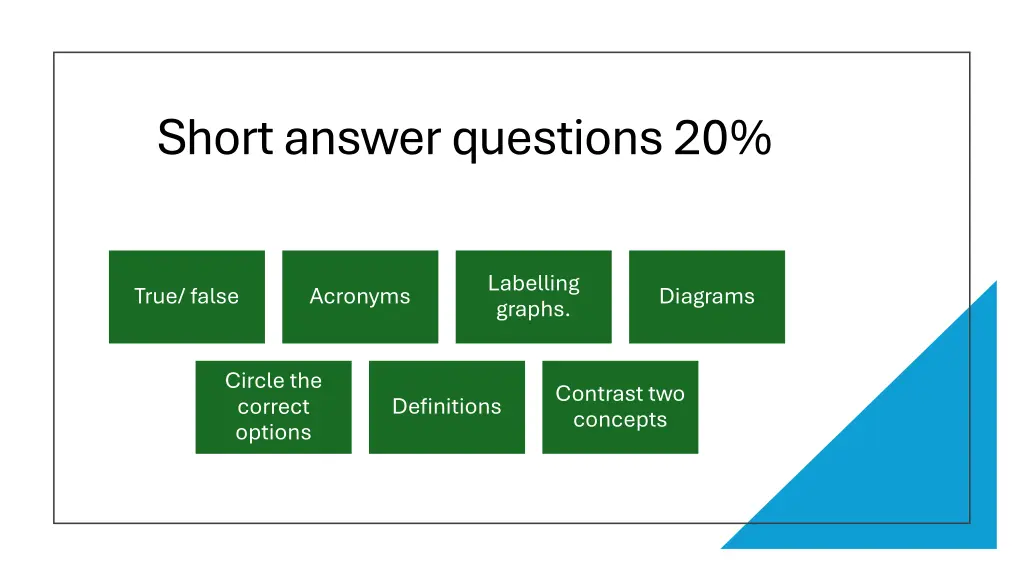 short answer questions 20