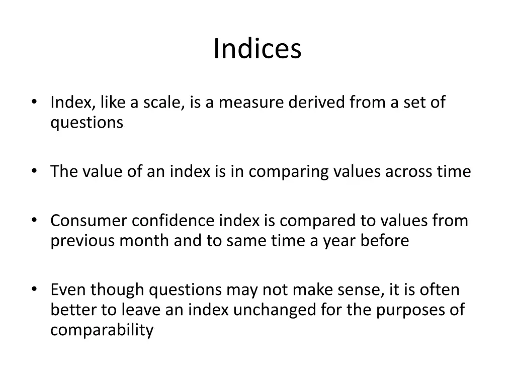 indices