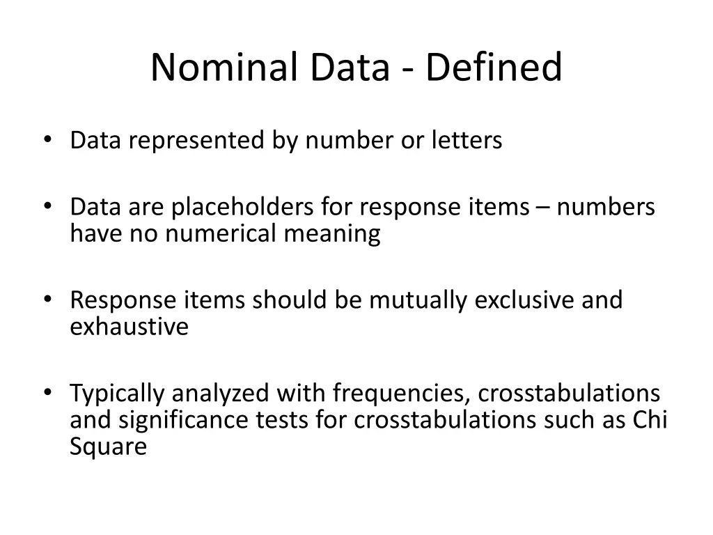nominal data defined