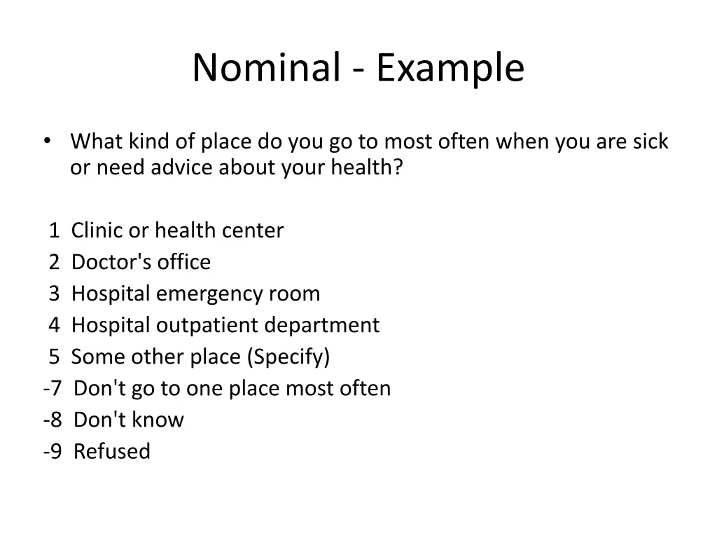 nominal example
