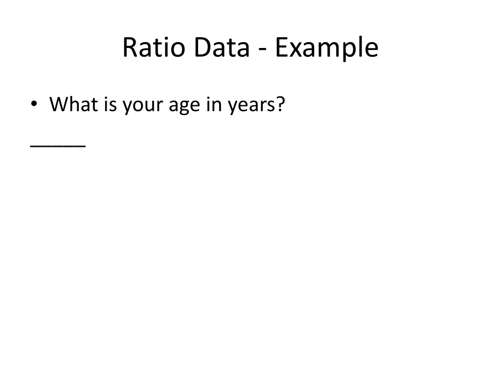 ratio data example