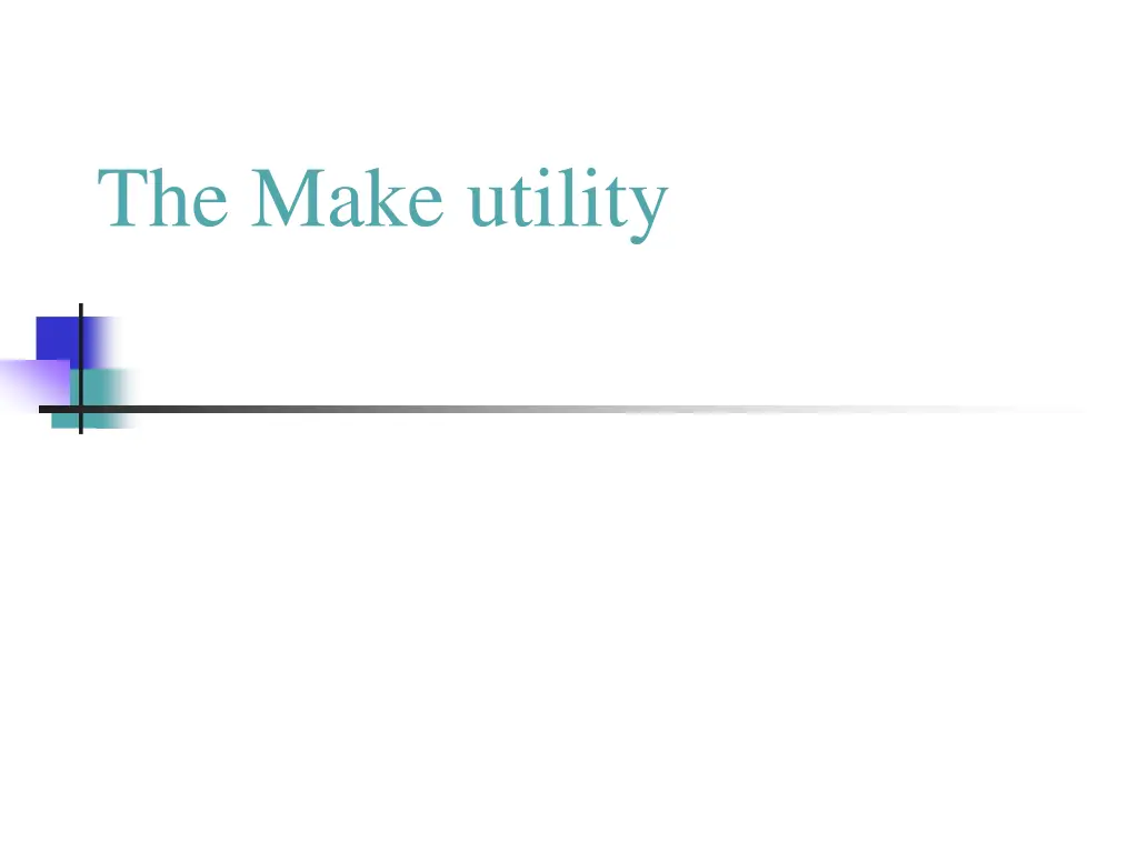 the make utility
