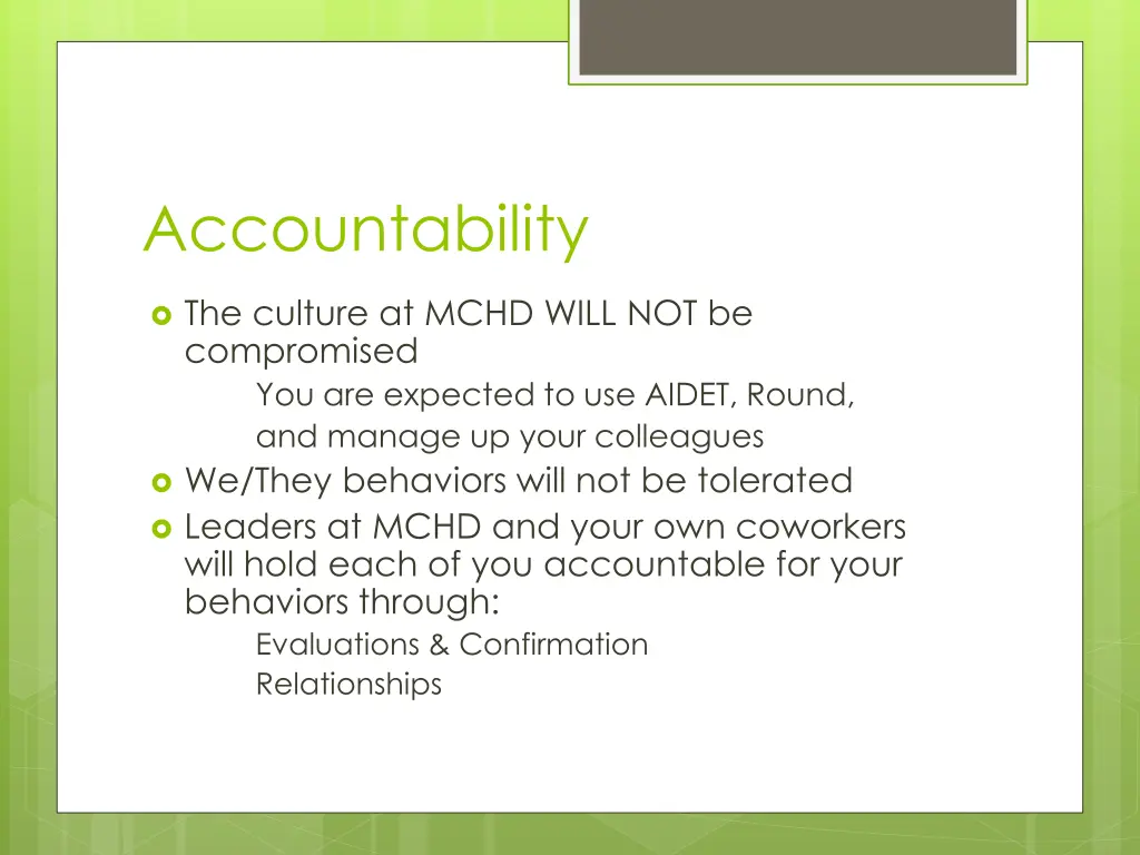 accountability