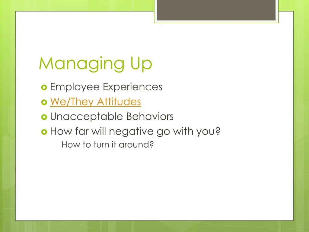 managing up