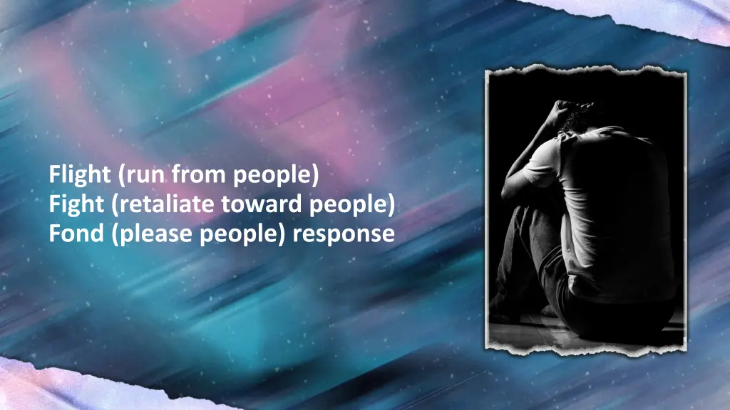 flight run from people fight retaliate toward