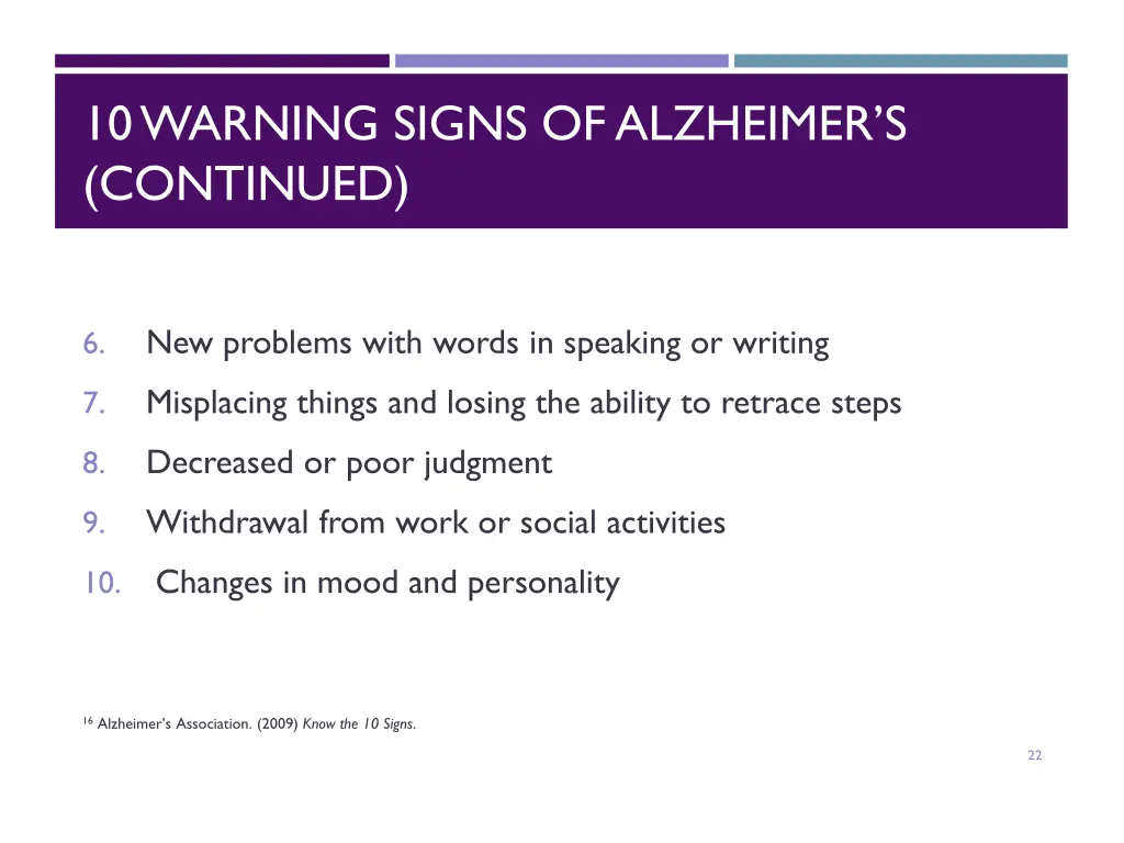 10 warning signs of alzheimer s continued