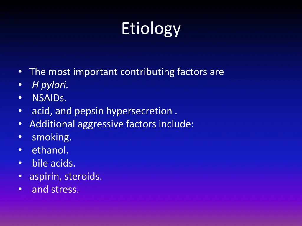 etiology
