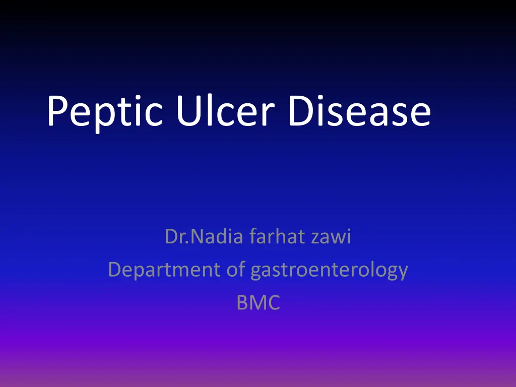peptic ulcer disease