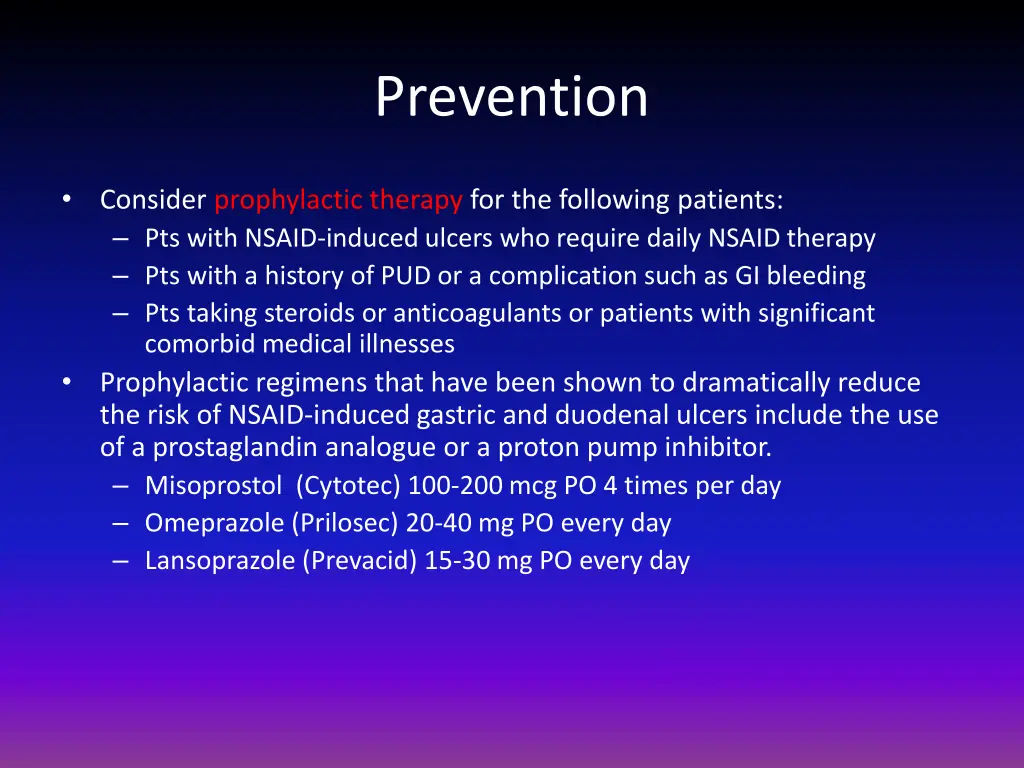 prevention