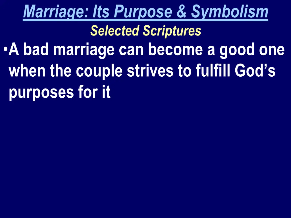 marriage its purpose symbolism selected 2