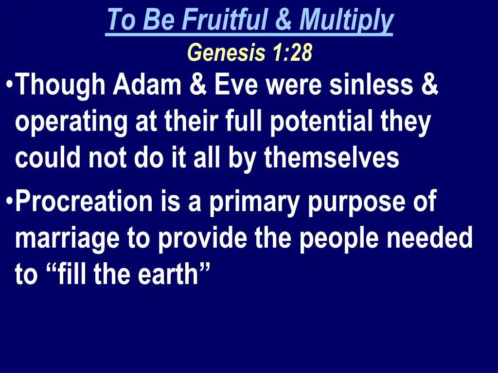 to be fruitful multiply genesis 1 28 though adam