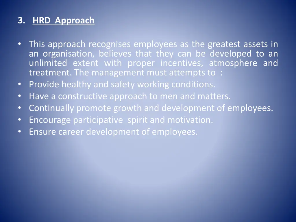 3 hrd approach