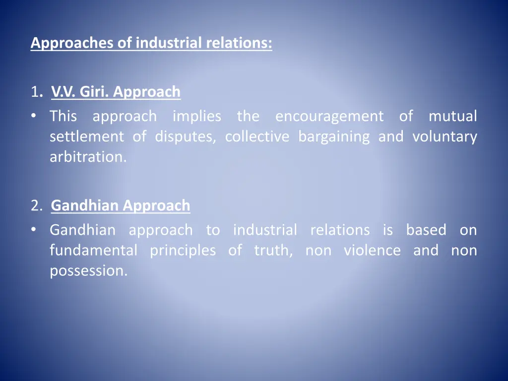 approaches of industrial relations