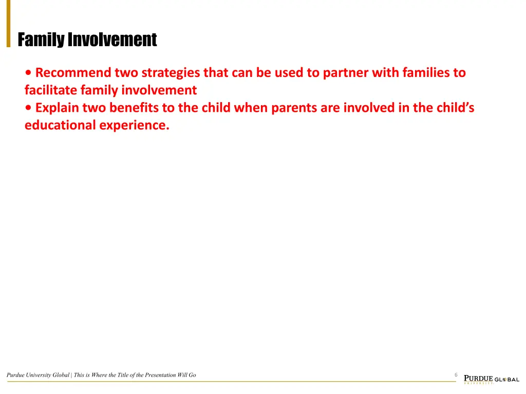 family involvement