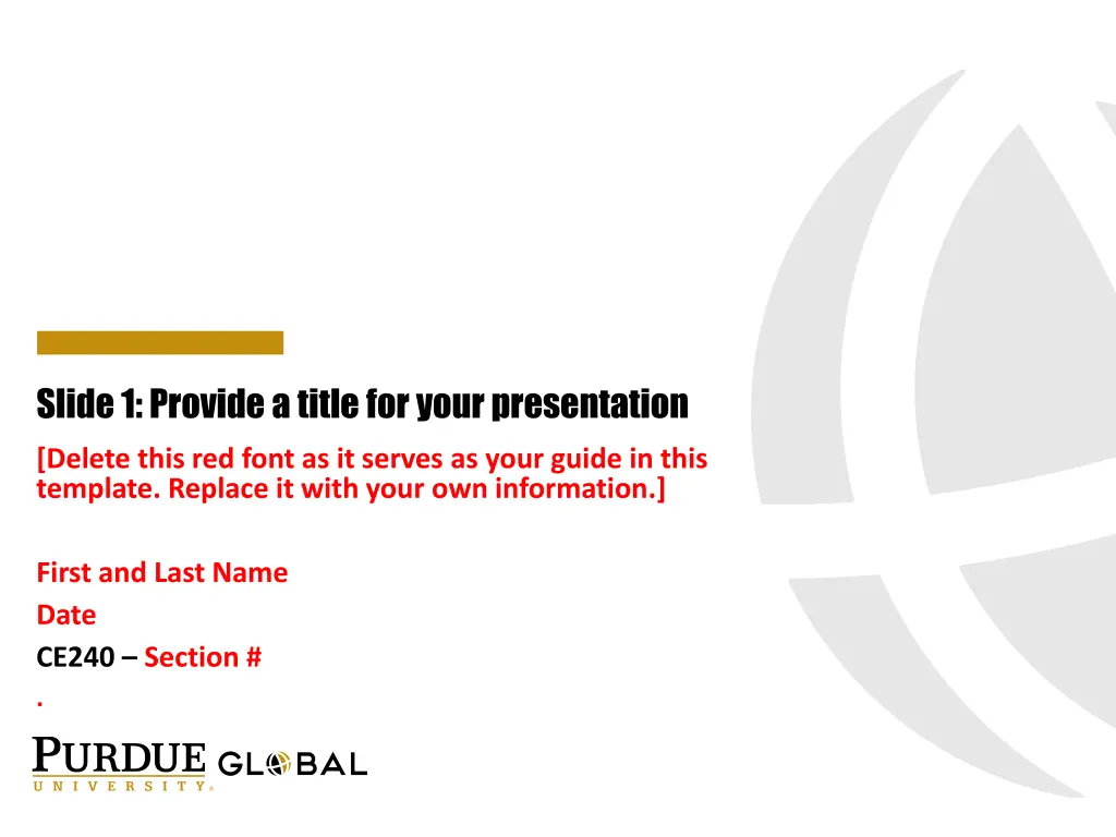slide 1 provide a title for your presentation