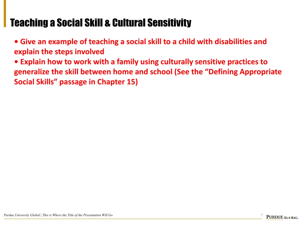 teaching a social skill cultural sensitivity
