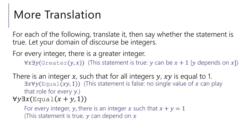 more translation