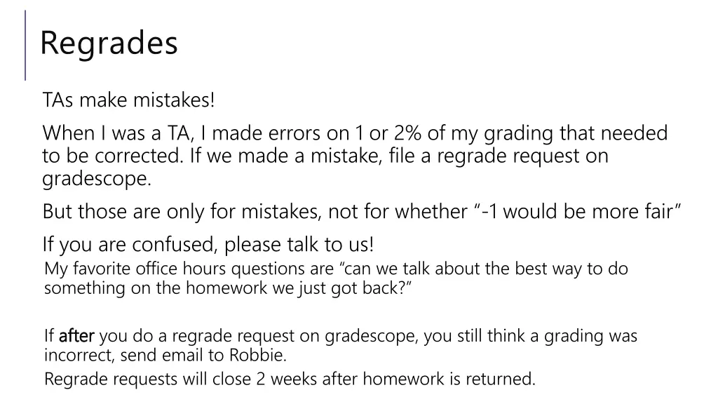 regrades
