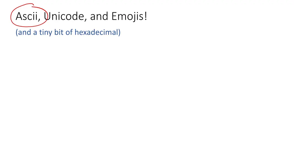 ascii unicode and emojis