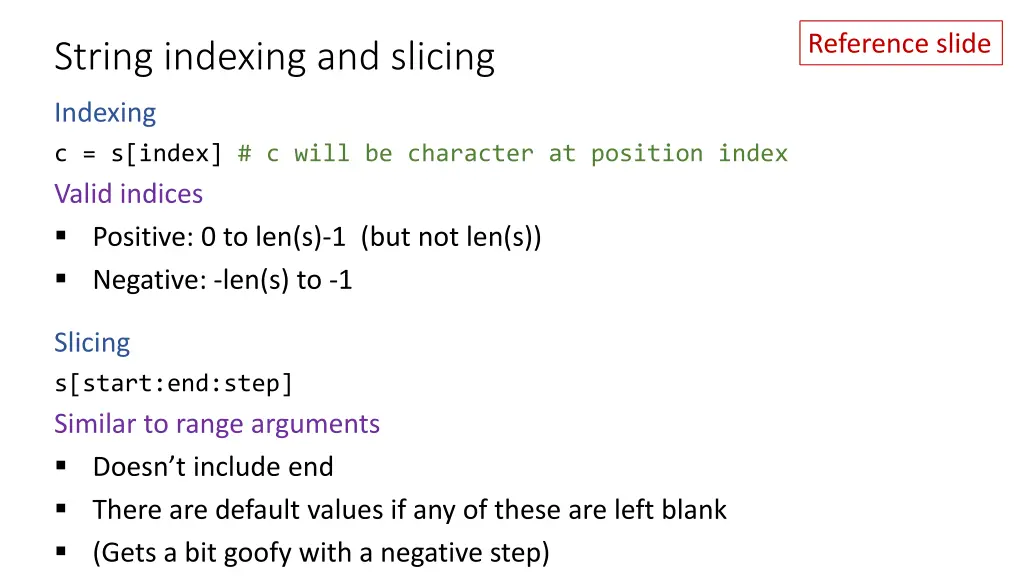 reference slide