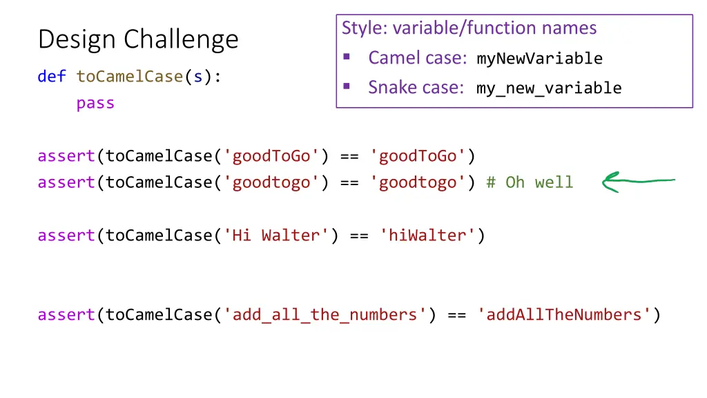 style variable function names camel case 1