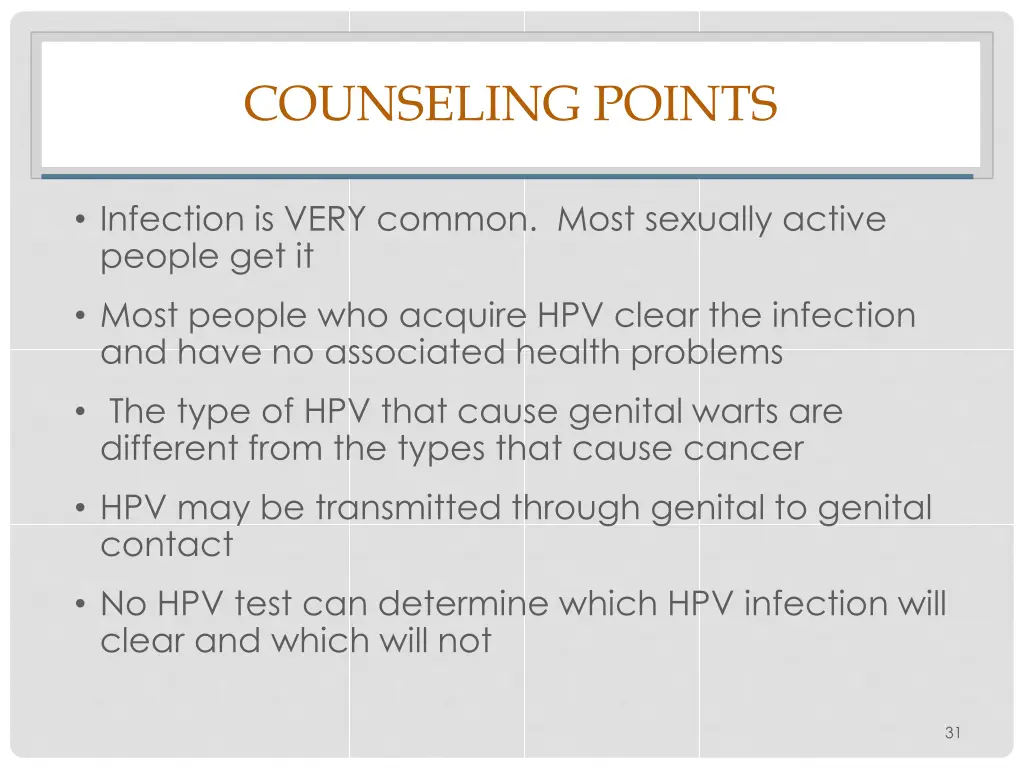 counseling points 1