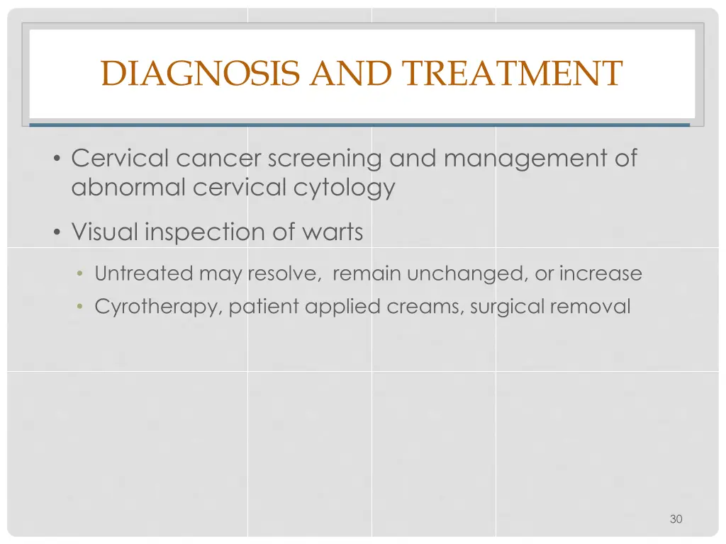 diagnosis and treatment