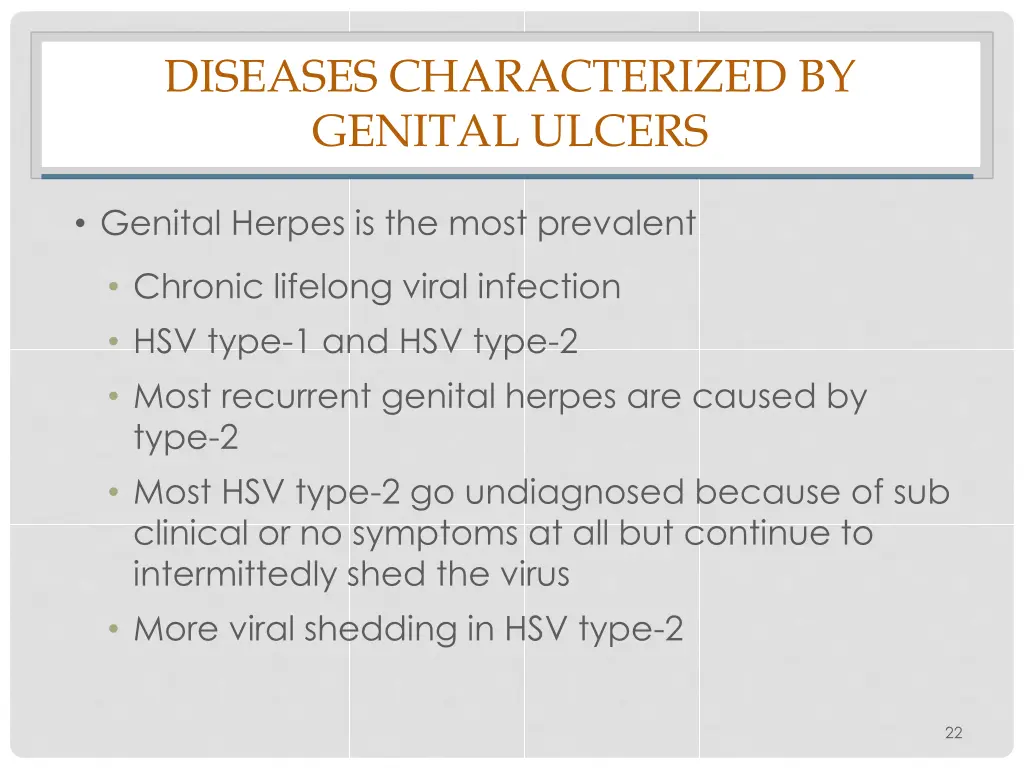 diseases characterized by genital ulcers