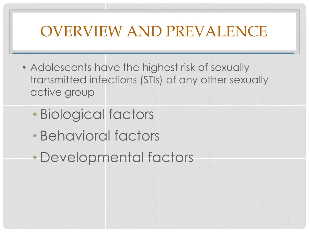 overview and prevalence