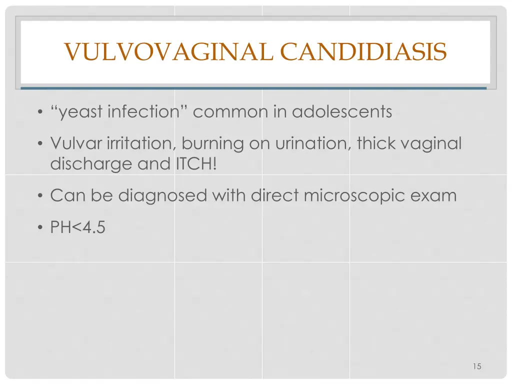 vulvovaginal candidiasis