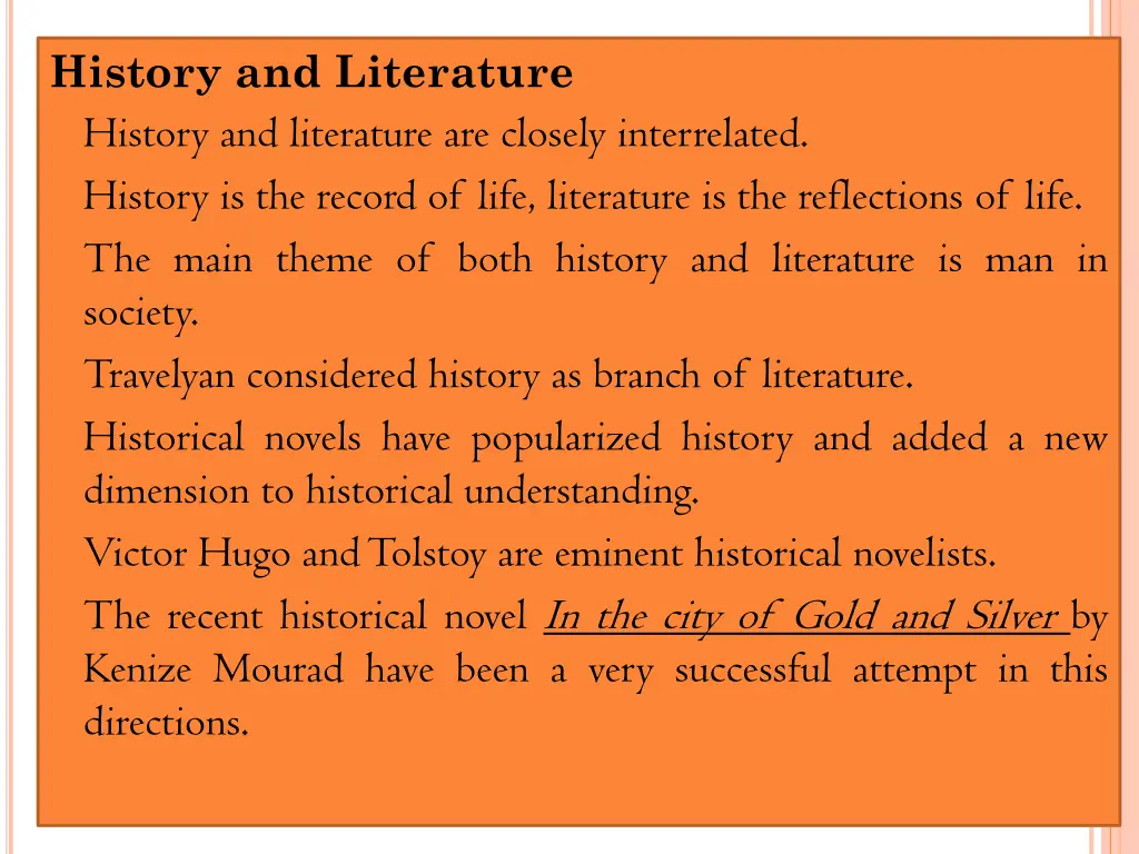 history and literature history and literature