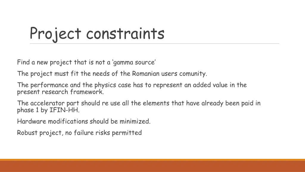 project constraints