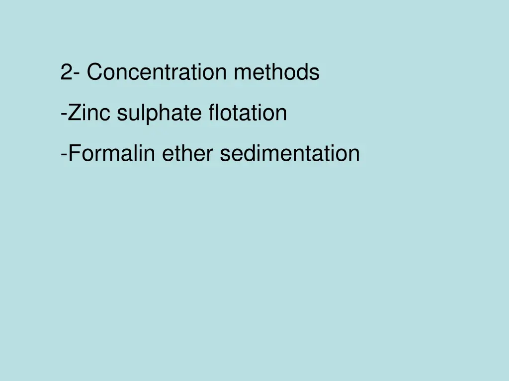 2 concentration methods