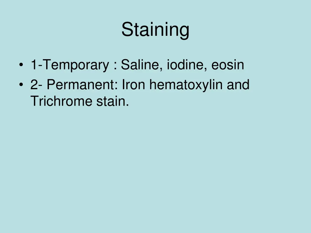 staining