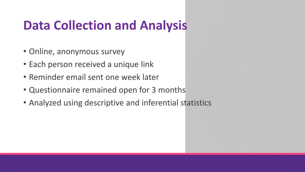 data collection and analysis