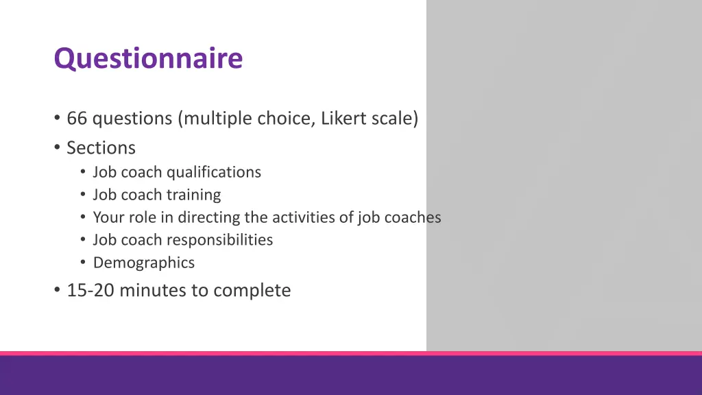 questionnaire