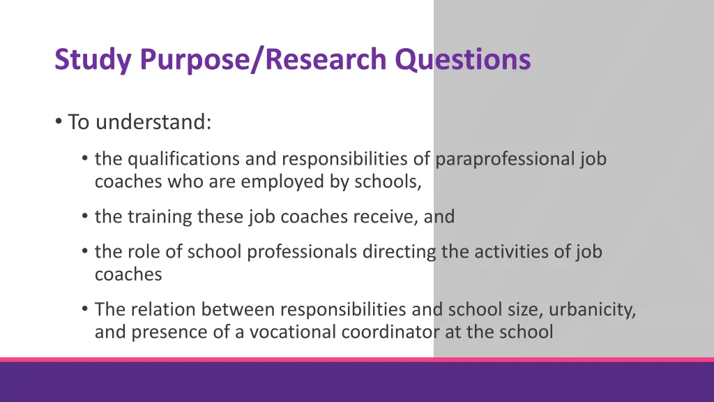 study purpose research questions
