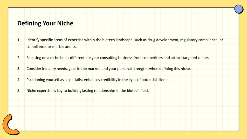 defining your niche
