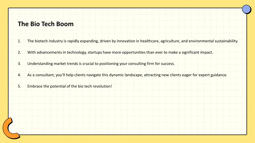 the bio tech boom