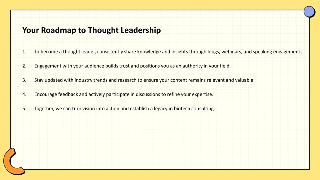 your roadmap to thought leadership