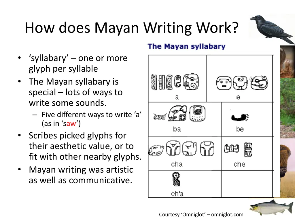 how does mayan writing work 1