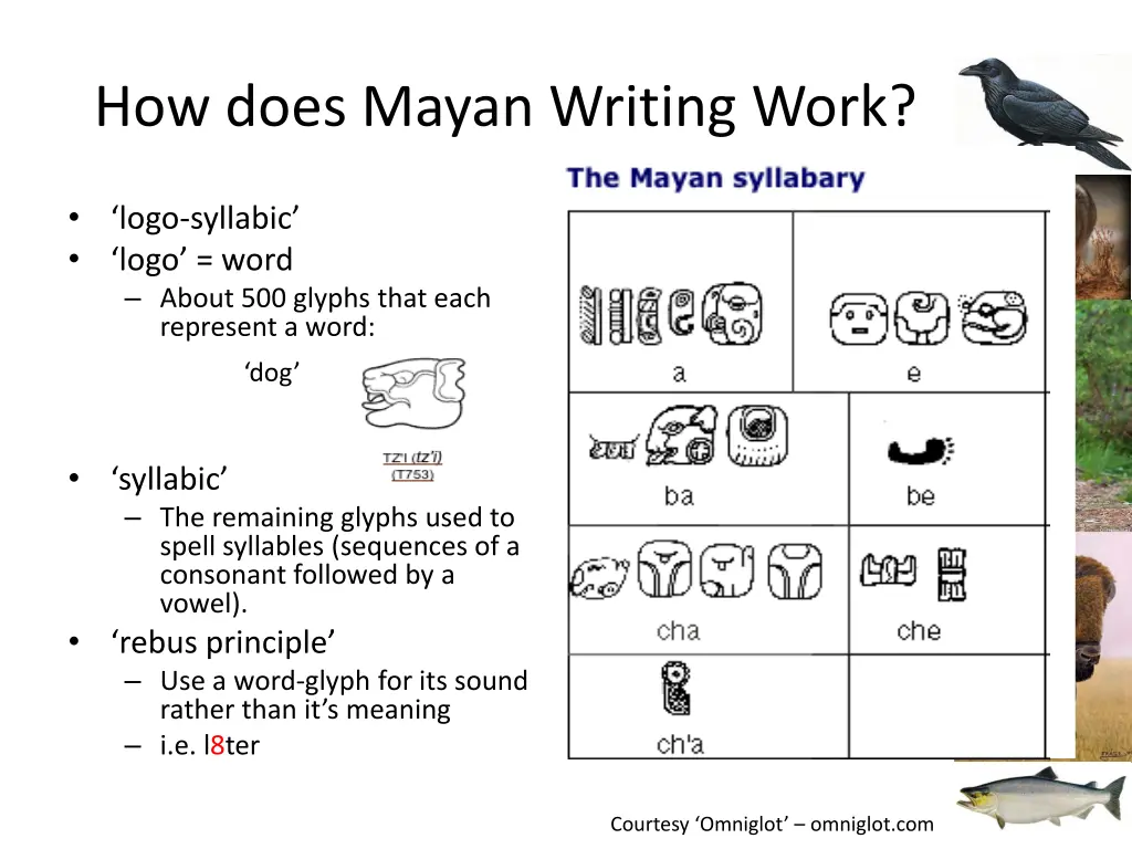 how does mayan writing work