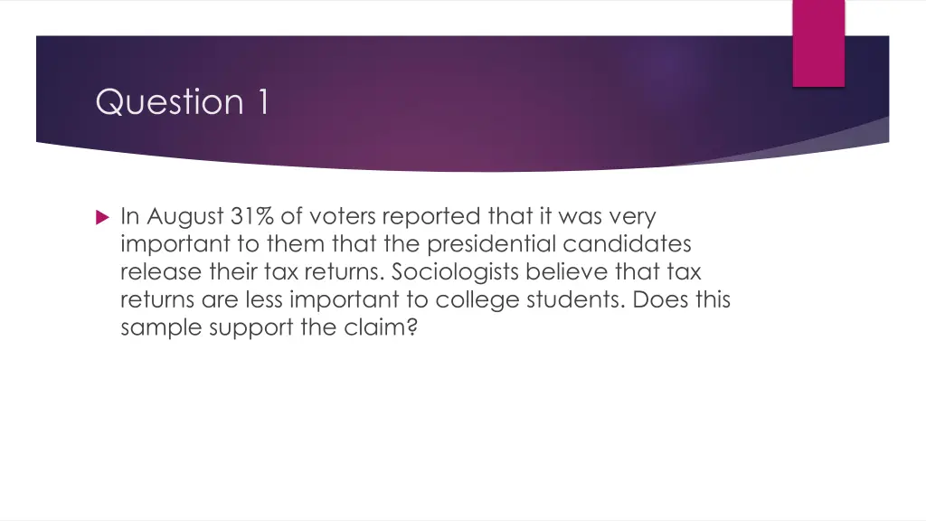 question 1