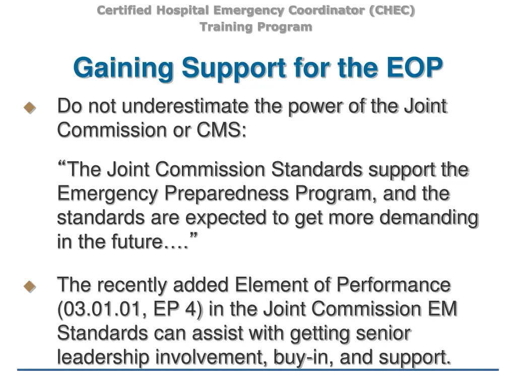 certified hospital emergency coordinator chec 15