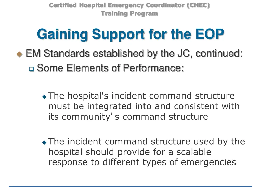 certified hospital emergency coordinator chec 17
