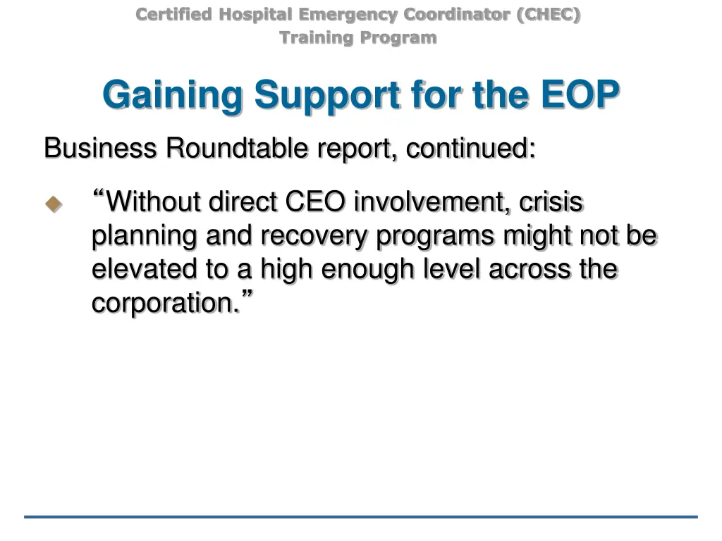 certified hospital emergency coordinator chec 9
