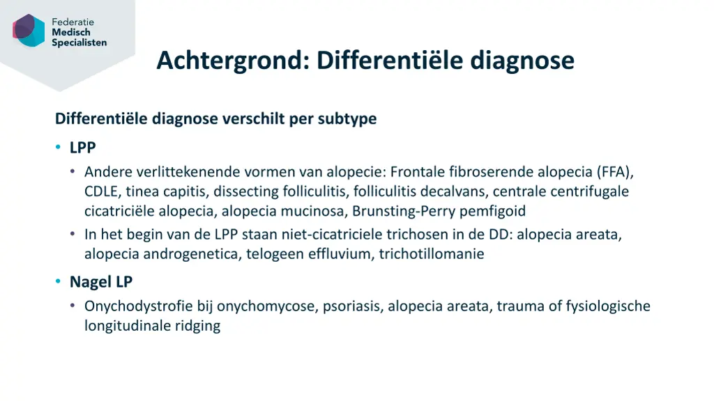 achtergrond differenti le diagnose 2