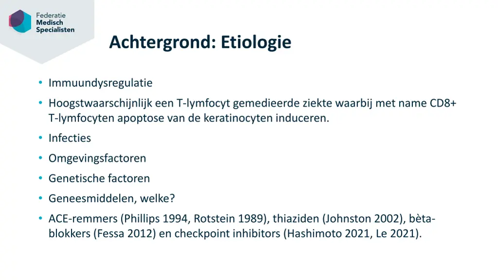 achtergrond etiologie