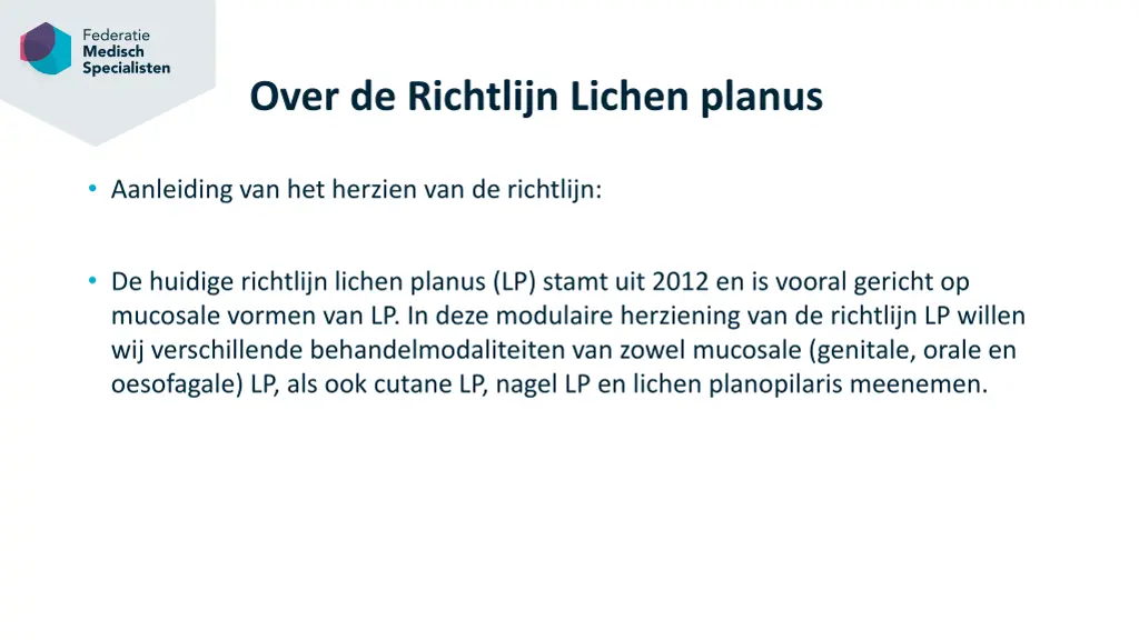 over de richtlijn lichen planus