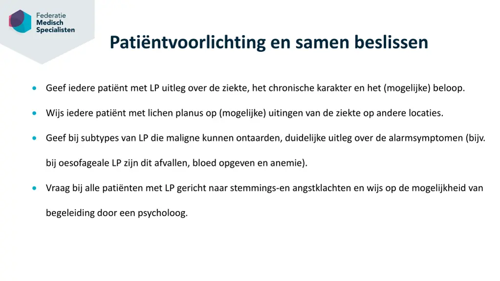 pati ntvoorlichting en samen beslissen